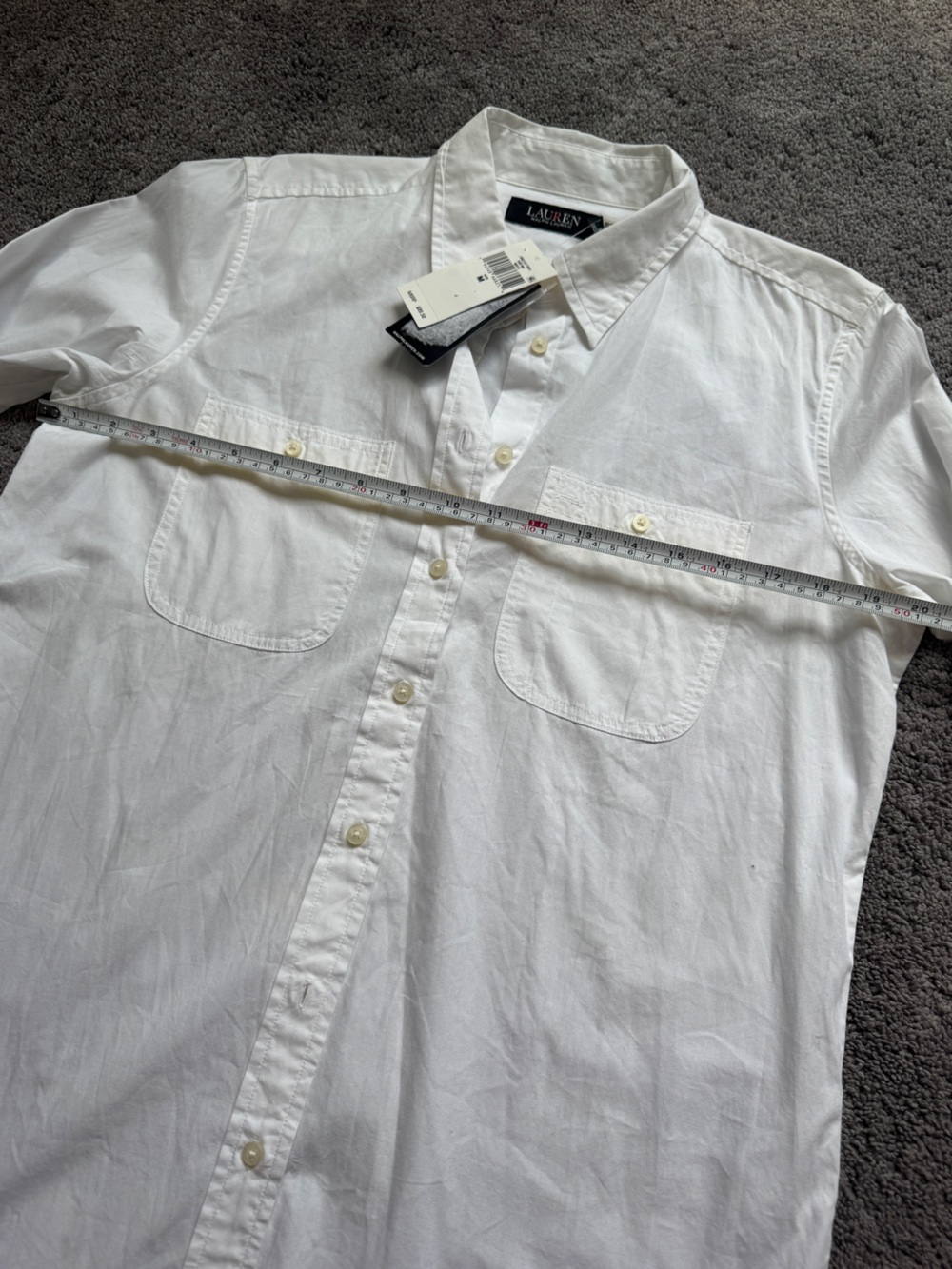 Lauren Ralph Lauren Essential White Button-Front Shirt - Picture 8 of 10